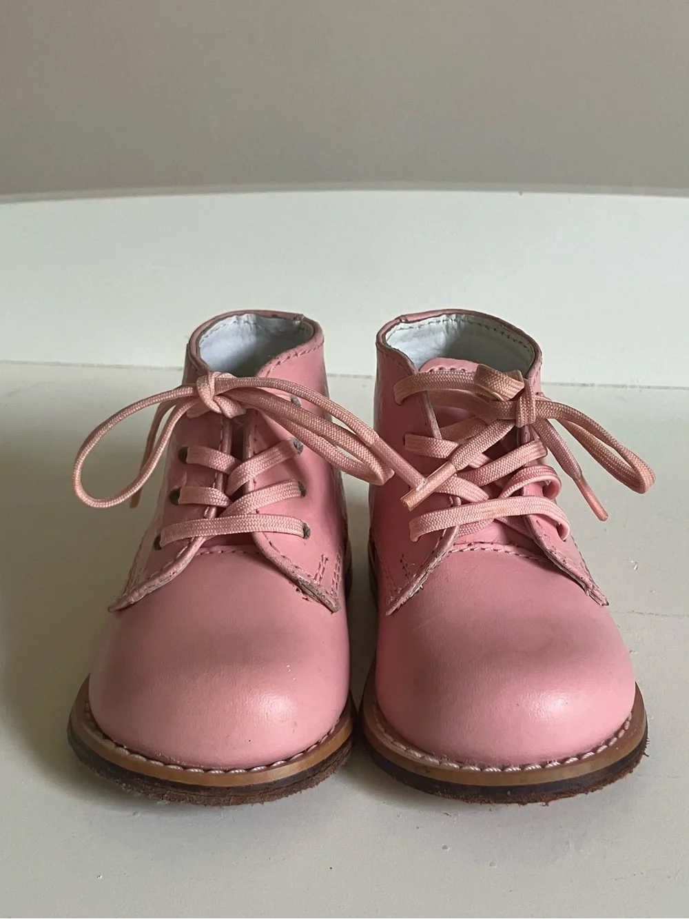 Genuine Leather Pink Baby Boots